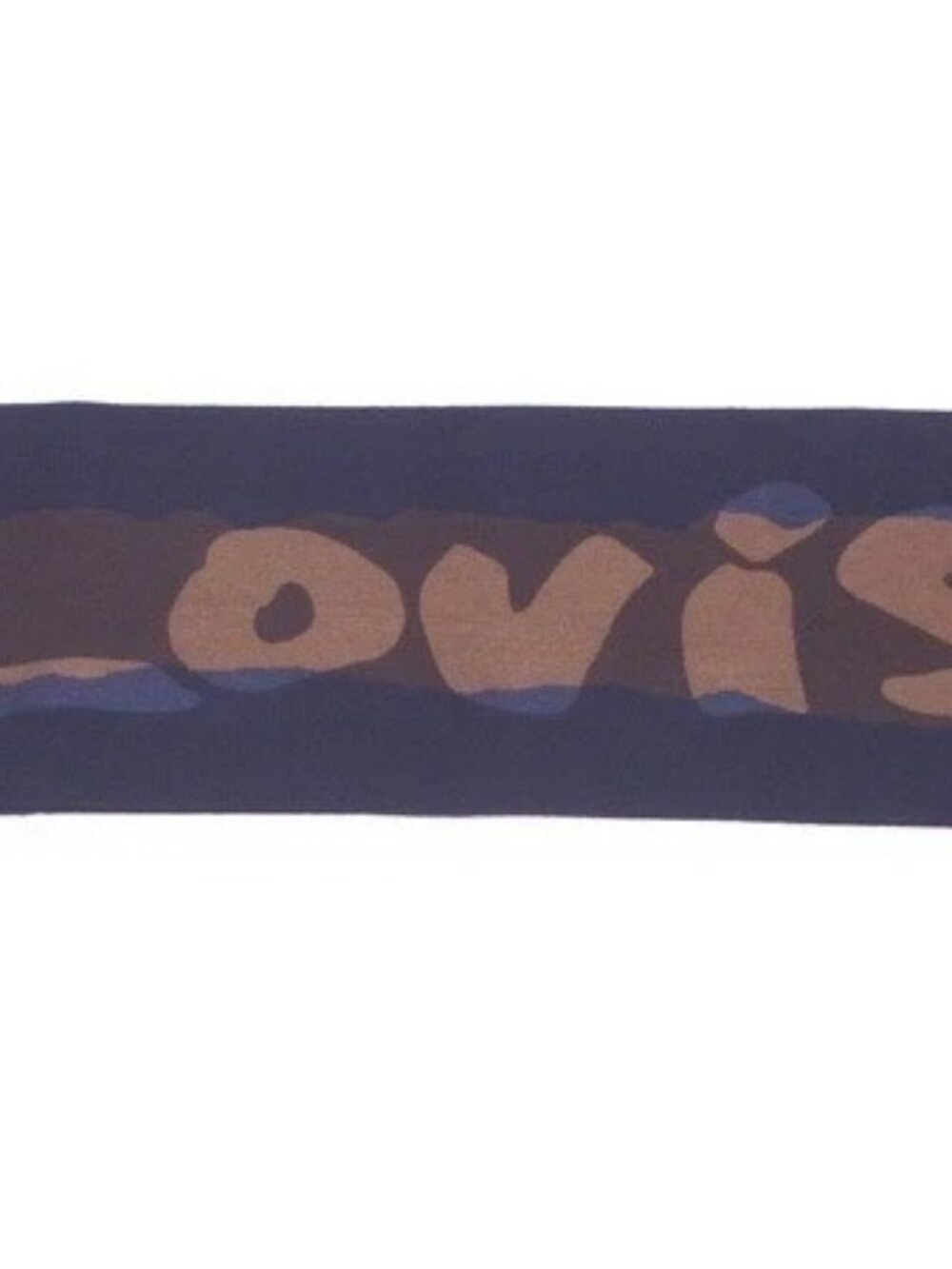 LOUIS VUITTON Scarf Navy x brown Women Authentic secondhand - Picture 4 of 6